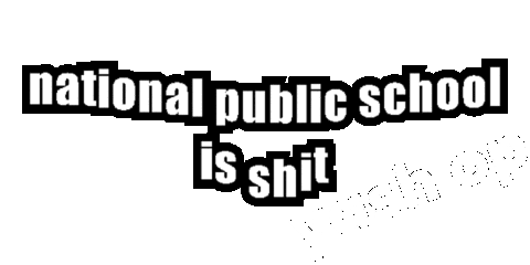 Yashmoreauoakwwn giphycreatortest national public school is shit Sticker