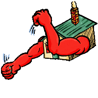 Angry House Sticker