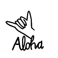 Hawaii Aloha Sticker by Kira