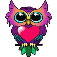 Heart Bird Sticker