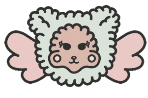 nekkowoo kawaii bear angel vector Sticker