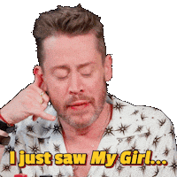 Macaulay Culkin Hot Ones Sticker by First We Feast