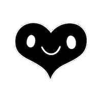 Black Heart Love Sticker