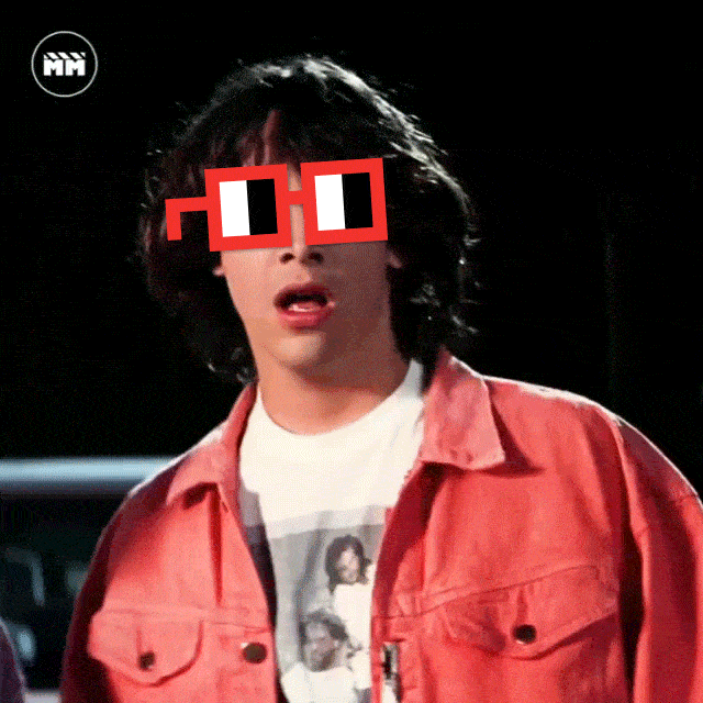 Keanu Reeves Wow GIF by nounish ⌐◨-◨