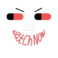 Watch Now Smiley Face Sticker by STOM Productions