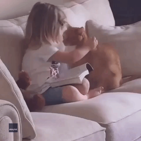 Toddler Talks to Pet Cat About God