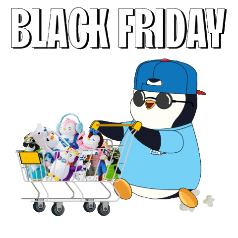 Black Friday Shopping Sticker by Pudgy Penguins