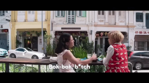 tasneemdaviesnazari giphygifmaker awkwafina constance wu crazy rich asians GIF