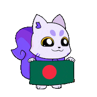 Flag Bangladesh Sticker by Lucky Kat Studios