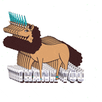Horse Thank You GIF by Afro Unicorn