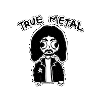 natalycomics metalhead metalmusic natalycomics natalycomic Sticker