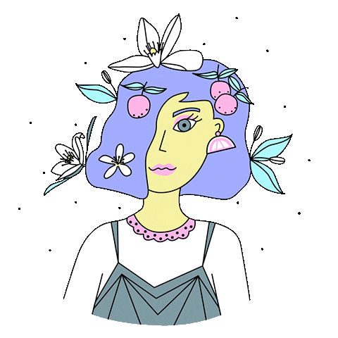 Girl Spring Sticker