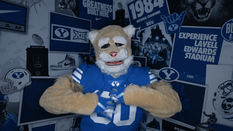 Celebrate Byu Football GIF by BYU Cougars