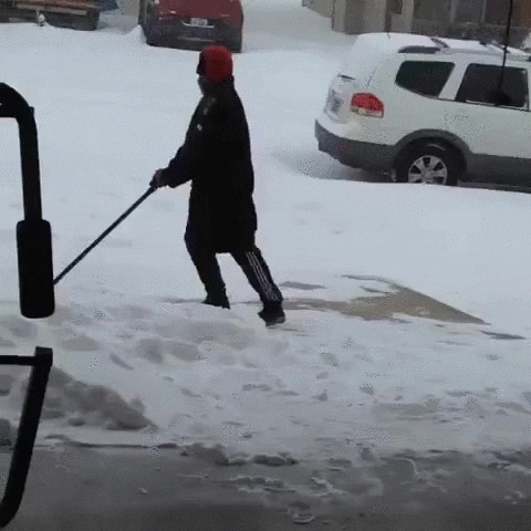 Winter Shoveling Snow GIF
