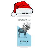 Santa Hat Christmas Sticker by Archer Roose Wines