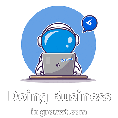 Doing Business Entrepreneur Sticker by Grouwt.com