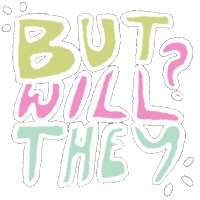 leighdrawsrainbows leighdraws but will they band butwillthey but will they Sticker