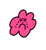 Sad Pink Sticker
