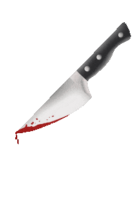 BellaMonsoon knife true crime Sticker