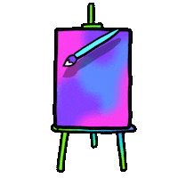 Painting Freelancing Sticker by megan lockhart