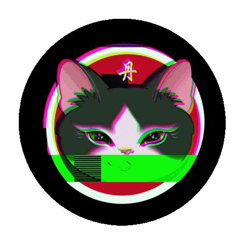 Cat Glitch Sticker