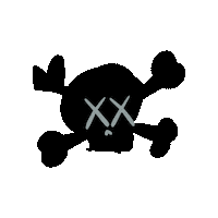 Skull Sticker by dividenyc