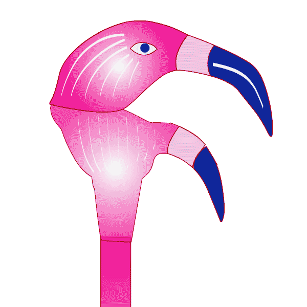 pink flamingo Sticker by ladypat