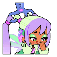SparklesMagicalMarket laugh green purple sparkles Sticker