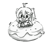 Girl Donut Sticker