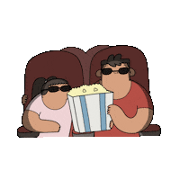 animasinopal movie movies glasses popcorn Sticker