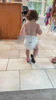 Toddler Struts Her Stuff in Plastic Heels