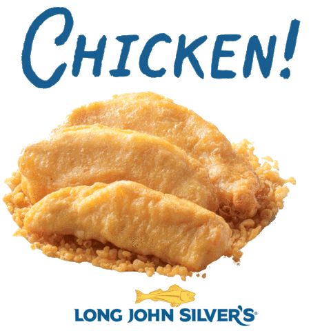 LongJohnSilvers chicken fried chicken fried long john silvers Sticker