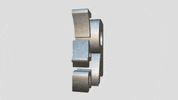 R74n logo metal shine icon GIF