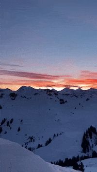 igludorf sunrise mountains gstaad swissalps GIF