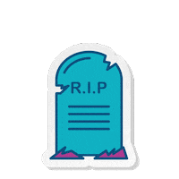 Halloween Rip Sticker by Mi Brontosaurio Azul