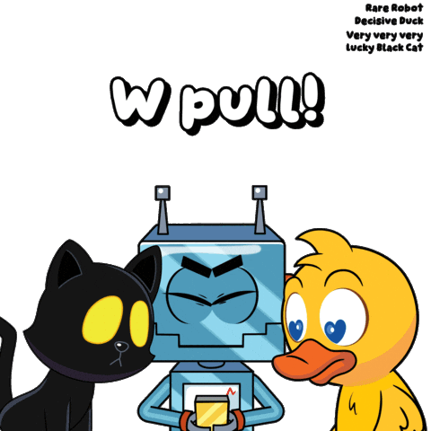 Black Cat Win Sticker by VeeFriends