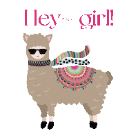 Valentines Day Llama Sticker