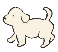 go_go_nago dog puppy walking walk Sticker