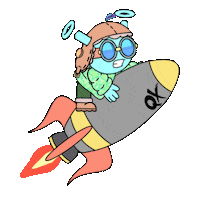Rocket Sticker by Quirkies