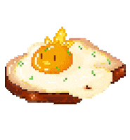 Emme_Doble pokemon breakfast egg bread Sticker
