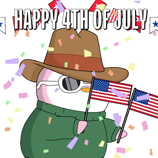 Independence Day Usa Sticker by Pudgy Penguins