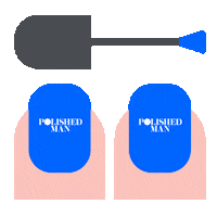 PolishedMan manicure nail polish polished blue nails Sticker