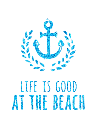 life is good at the beach Sticker by Gazebbo