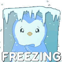 Freezing Ice Cold Sticker by Pudgy Penguins