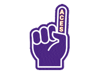 Purple Aces Iu Sticker by University of Evansville