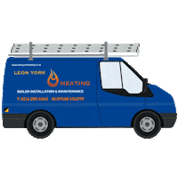 leonyorkheating leicester lyh central heating work van Sticker