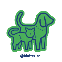 Cat Dog Sticker by bialtec