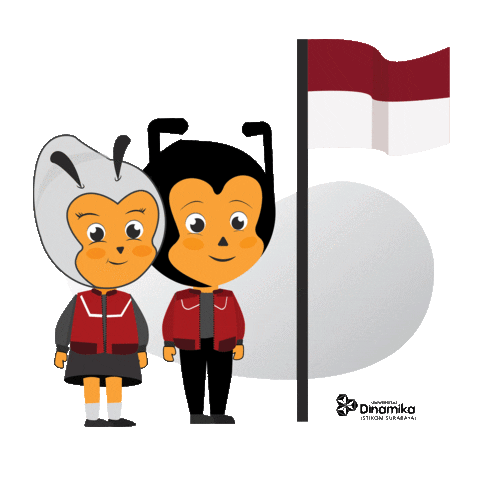 Mascot Respect Sticker by UNIVERSITAS DINAMIKA