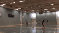 Guy Pulls Off Once in a Lifetime Basketball Trick Shot