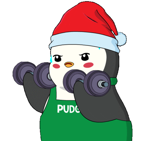 Work Out Fitness Sticker by Pudgy Penguins
